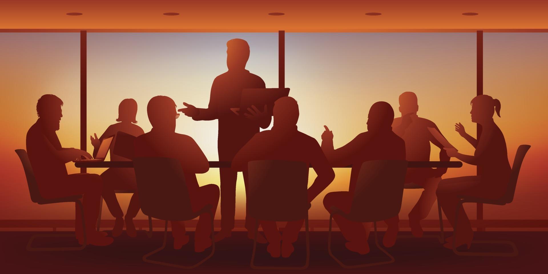 Reunião de negócios estratégica